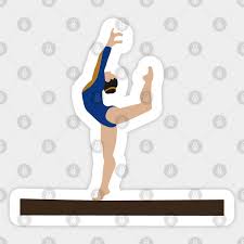 balance beam gymnastics sticker