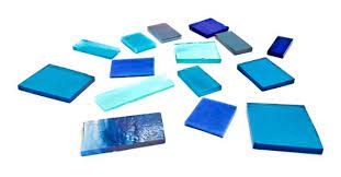 Blue Turquoise Aqua Fused Glass
