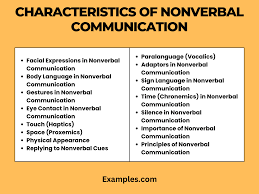 characteristics of nonverbal