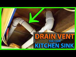 how to vent a peninsula or island sink