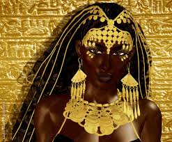 egyptian magic woman dess in gold