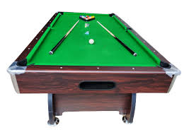 7 ft pool table with auto return green