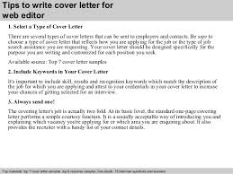 Web Editor Cover Letter