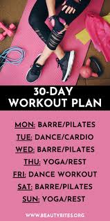 30 Day Workout Plan For Women At Home