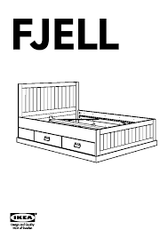 fjell bed frame with storage black