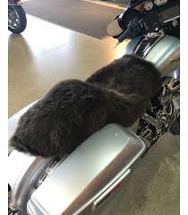 Longwool Sheepskin Motorcycle Seat