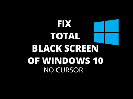 fix black screen of on windows 10