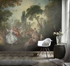 3d Oil Painting Wallpaper Scenery Wall