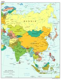 maps of asia and asia countries