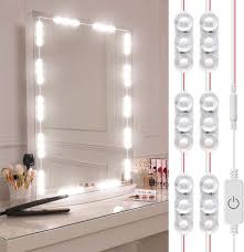 Amazon Com Diy Hollywood Style Led Vanity Mirror Lights Kit Dimmable Lighting 6 5ft 20w 60leds Daylight White Waterproof Ip67 Under Cabinet Lighting Kitchen Lighting With Touch Dimmable And Power Supply Home Improvement