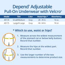 Depend Adjustable Underwear With Velcro Adult Diapers