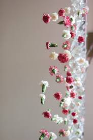 diy flower garland for your chandelier