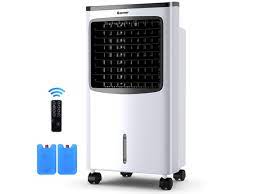 The indoor portable evaporative air cooler is multifunctional. Costway Portable Air Conditioner Cooler Fan Filter Humidify Anion W Remote Control