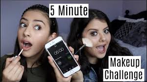 5 minute makeup challenge with my
