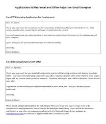 free 5 employment rejection letters in
