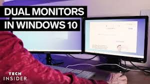 dual monitors in windows 10