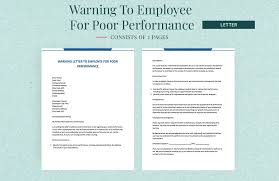 warning letter to employee for poor