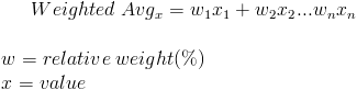 weighted average formula with calculator