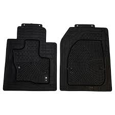smart fit black rubber floor mat set