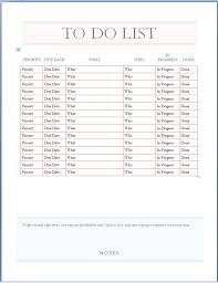 Printable To Do List Template In Word Doc 1371