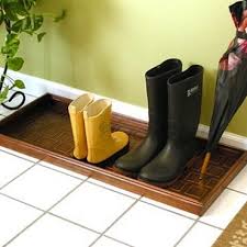 The tray is made of 100% recycled polypropylene to stand up to daily exposure to water and dirt while being environmentally friendly. Squares Boot Tray Grandin Road Boot Tray Shoe Tray Steel Boots