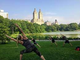 central park yoga and walking tour