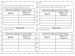 Favorite Sports Tally Chart And Frequency Table