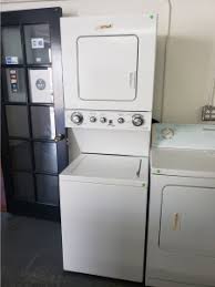 Laundry centers are sometimes considered a type of combo machine — they look a lot like stackable units, but they're connected as. Used Laundry Center Appliances In L A Stacked Washer Dryer