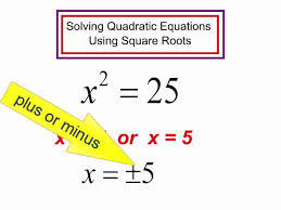 solving quadratic equations using