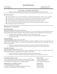 Job Description Automotive Technician Auto Mechanic Resume