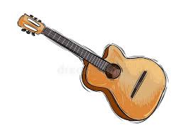 Chica con guitarra en ornamento. Dibujo De La Guitarra Ilustracion Del Vector Ilustracion De Estilo 53937587