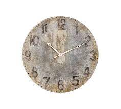 Distressed Steel Wall Clock