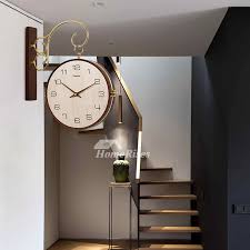 Wall Clock Luxury Modern Walnut Wood