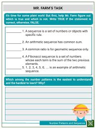 sequence 4th grade math worksheets