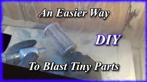 diy device to easily sand blast tiny