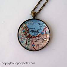 Glass Map Necklace Happy Hour Projects
