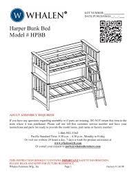 harper bunk bed model hpbb whalen style