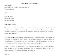 Termination Letter To Tenant Lease Letters Request Break Day
