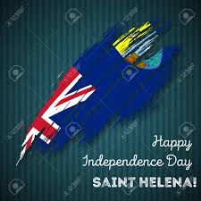 Saint Helena Independence Day Patriotic Design. Expressive Brush.. Royalty Free Cliparts, Vectors, And Stock Illustration. Image 84280401.
