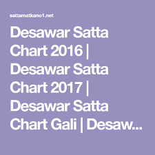 Desawar Satta Chart 2016 Desawar Satta Chart 2017