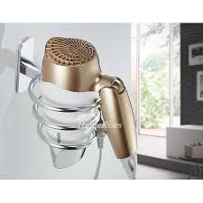 Wall Mounted Hair Dryer Holder Silver