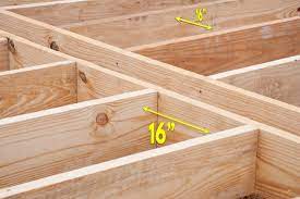 far apart are floor joists in a mobile