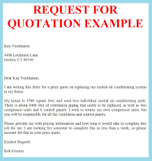 Sample Formal Letter Request Quotation