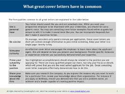 Consulting Cover Letter Examples