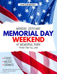 Memorial Day Weekend Flyer Template Postermywall