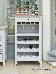 Free delivery and returns on ebay plus items for plus members. Baumhaus Signature Grey Wine Rack Glass Storage Cabinet Bargain Oak
