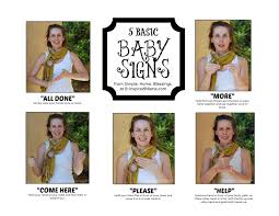 5 Basic Baby Signs A Free Baby Sign Language Chart