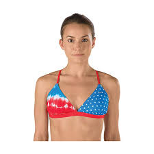 Speedo Womens Printed Tie Back Rio Americana Triangle Bikini Top