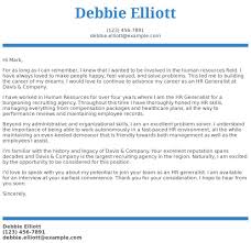Hr Generalist Cover Letter Examples Samples Templates