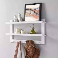 l wall mounted coat rack shelf